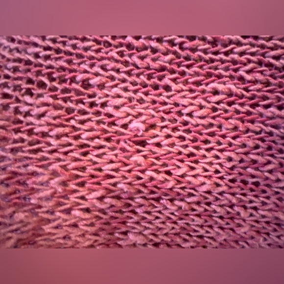 NWT Free People Pointelle Asymmetrical Knit Sweater Purple Oversized Small $120 - Picture 13 of 13